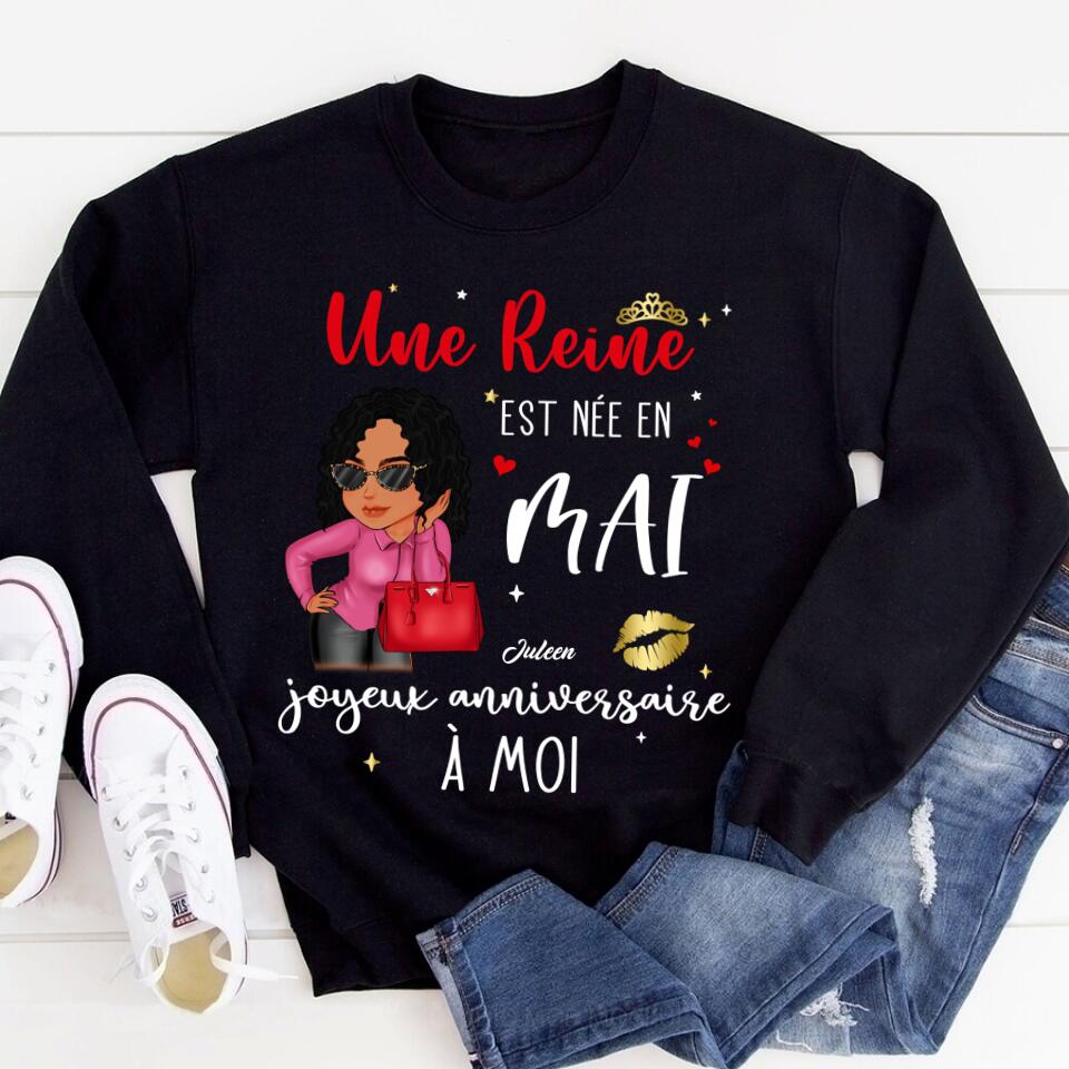 Chemise D&#39;anniversaire De Mai, Chemise D&#39;anniversaire Personnalisée, Reines Nées En Mai, Cadeaux D&#39;anniversaire De Mai, Chemises De Mai Pour Les Femmes