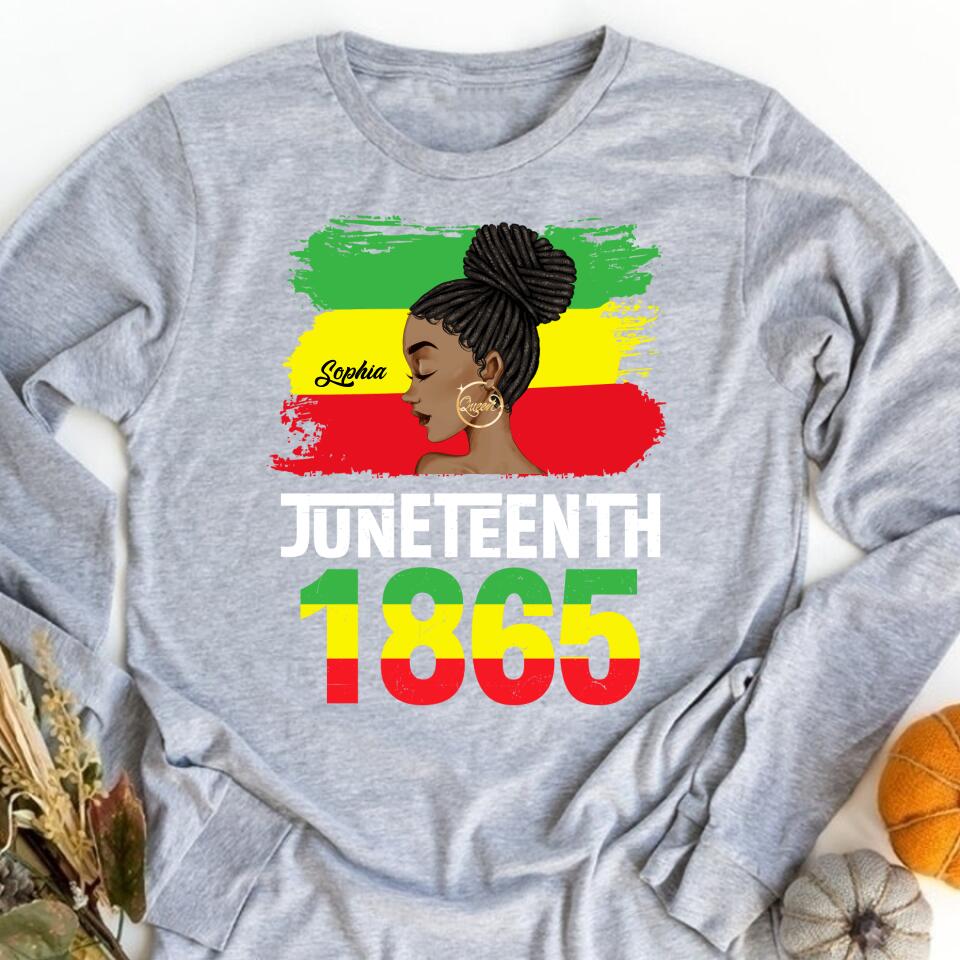 Juneteenth Shirt, Custom Juneteenth Shirt, Juneteenth Is My Independence Day Black Women 4th Of July T-Shirt
