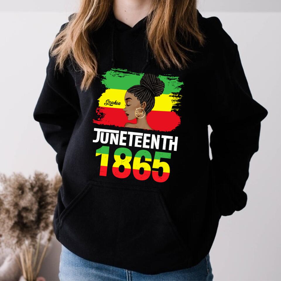 Juneteenth Shirt, Custom Juneteenth Shirt, Juneteenth Is My Independence Day Black Women 4th Of July T-Shirt