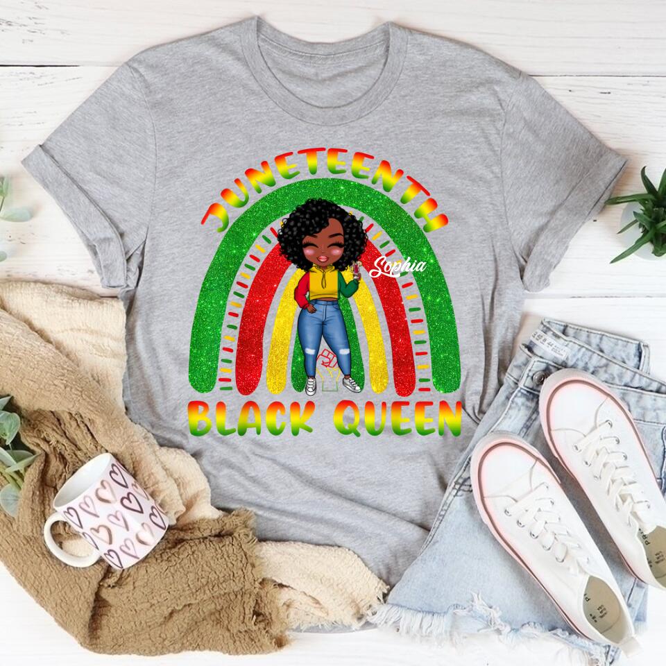 Juneteenth Shirt, Custom Juneteenth Shirt, Juneteenth Black African American Cute Women Teens Girls T-Shirt
