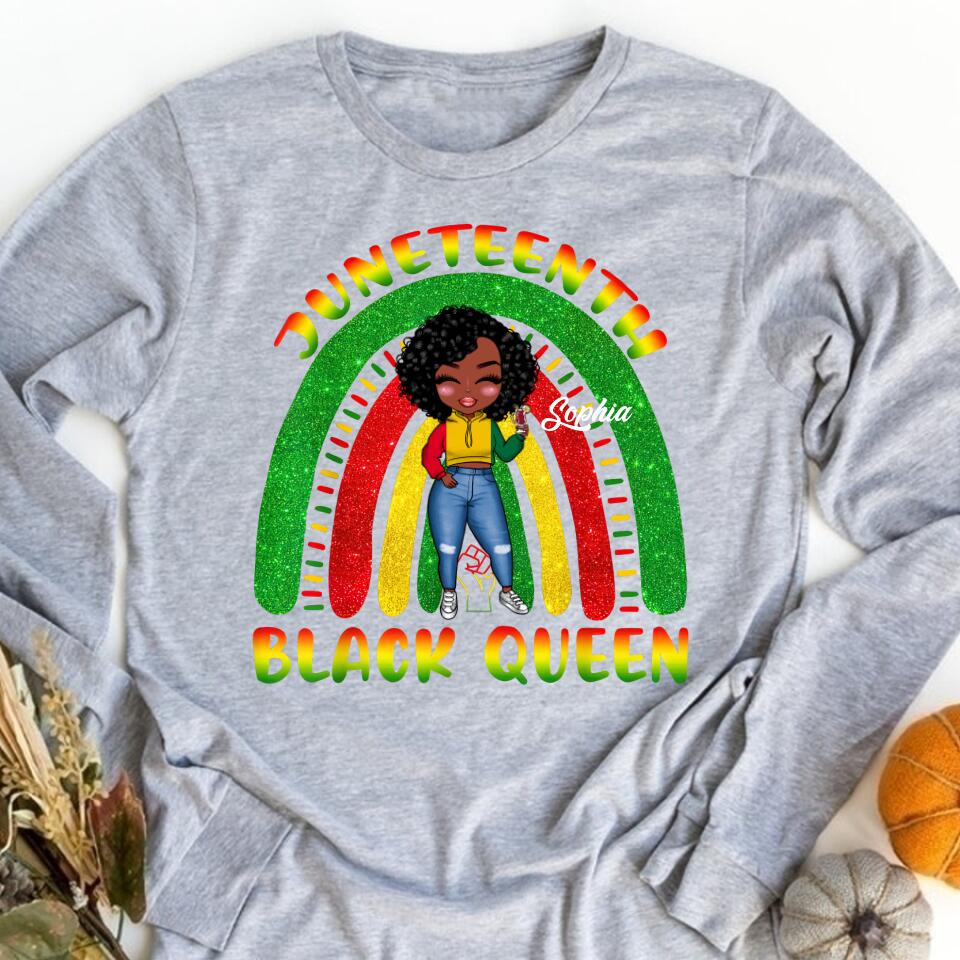 Juneteenth Shirt, Custom Juneteenth Shirt, Juneteenth Black African American Cute Women Teens Girls T-Shirt