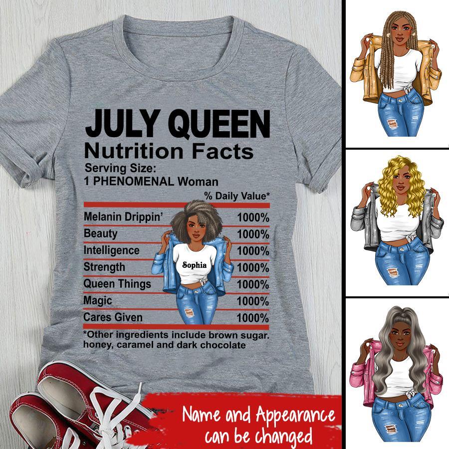 July Birthday Shirt, Custom Birthday Shirt, Queens Born In July, July Birthday Shirts For Woman, July Birthday Gifts, July Is My Birthday Month, Yep The Whole Month