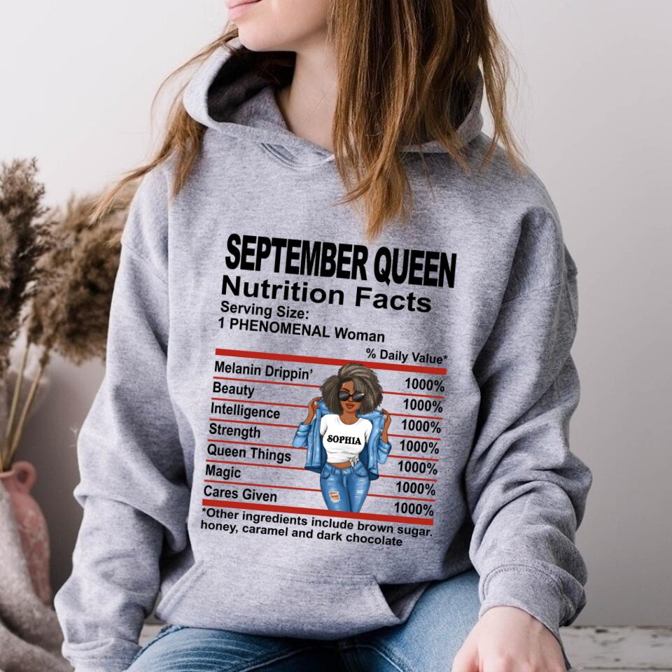 September Birthday Shirt, Custom Birthday Shirt, Queens Born In September, September Birthday Shirts For Woman, September  Birthday Gifts, September Is My Birthday Month, Yep The Whole Month