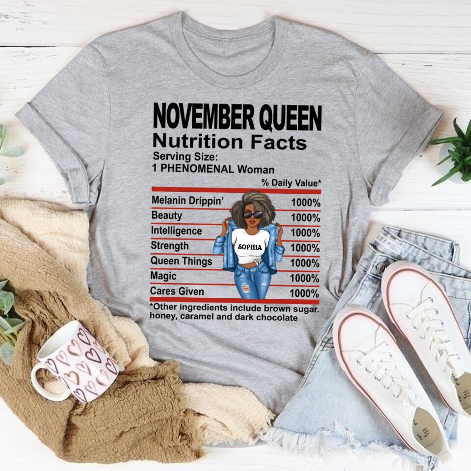 November Birthday Shirt, Custom Birthday Shirt, Queens Born In October , November  Birthday Shirts For Woman, November Birthday Gifts, November  Is My Birthday Month, Yep The Whole Month