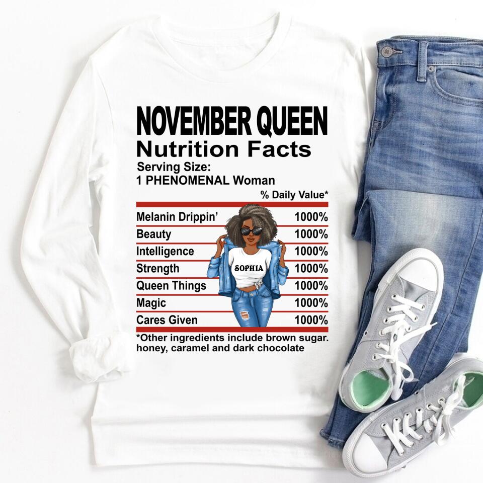 November Birthday Shirt, Custom Birthday Shirt, Queens Born In October , November  Birthday Shirts For Woman, November Birthday Gifts, November  Is My Birthday Month, Yep The Whole Month