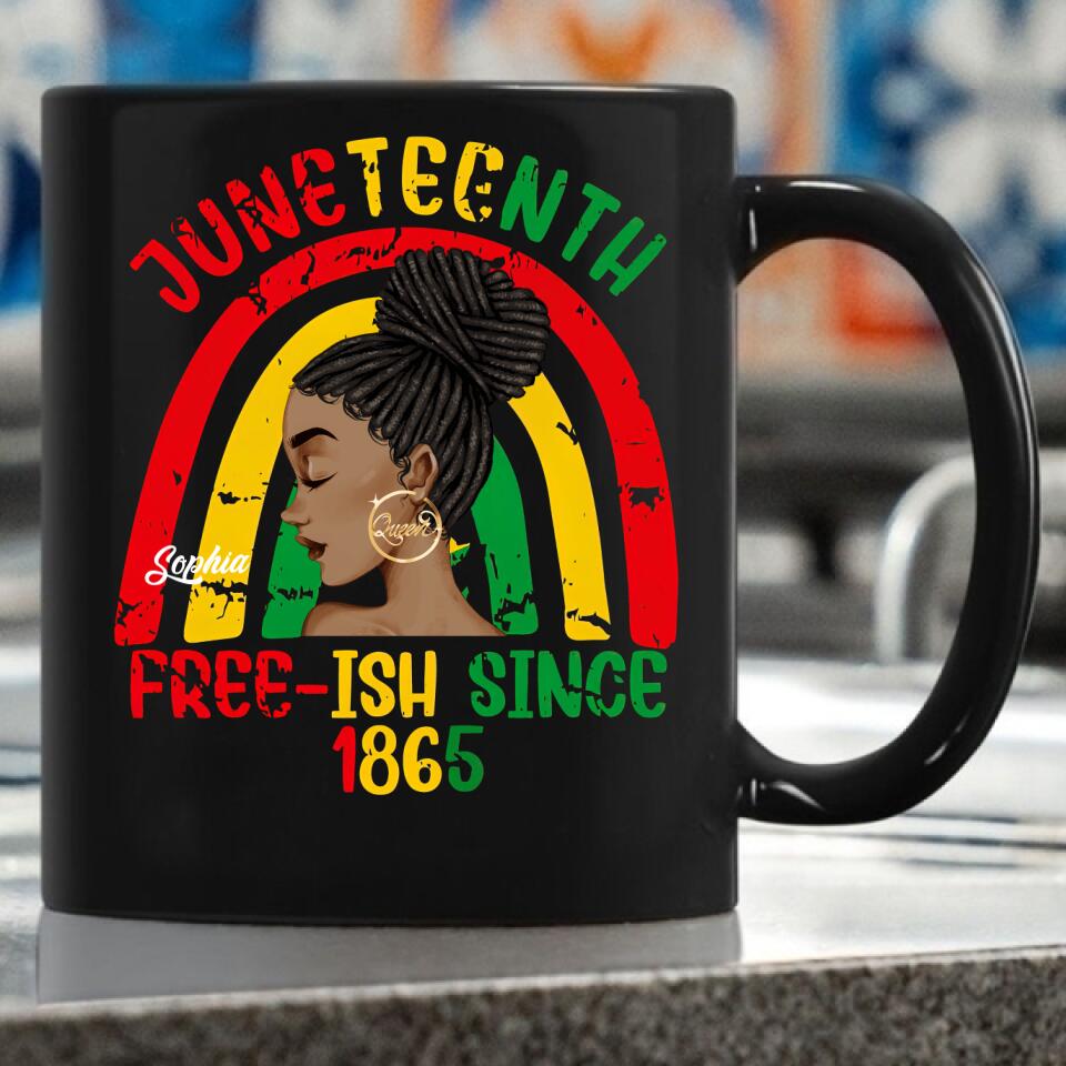 Juneteenth Shirt, Custom Juneteenth Shirt, Free-ish Since 1865 - Juneteenth Day Flag Black Pride