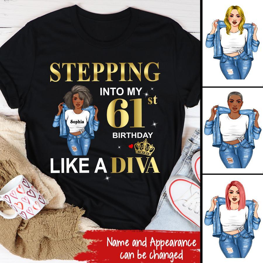 61th Birthday Shirts, Custom Birthday Shirts, Turning 61 Shirt For Women, Turning 61 And Fabulous Shirt, 1961 Shirt, Best Gifts For Women Turning 61-HCT