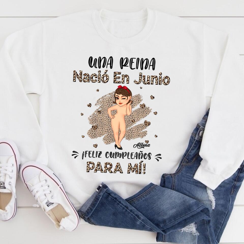 Camisa De Cumpleaños De Junio, Camisa De Cumpleaños Personalizada, Reinas Nacidas En Junio, Regalos De Cumpleaños De Junio, Camisas De Junio Para Mujeres