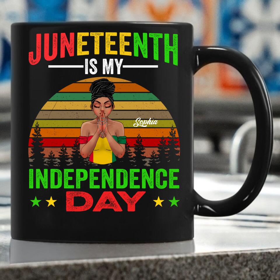 Juneteenth Shirt, Custom Juneteenth Shirt, Juneteenth Is My Independence Day Black Women 4th Of July T-shirt
