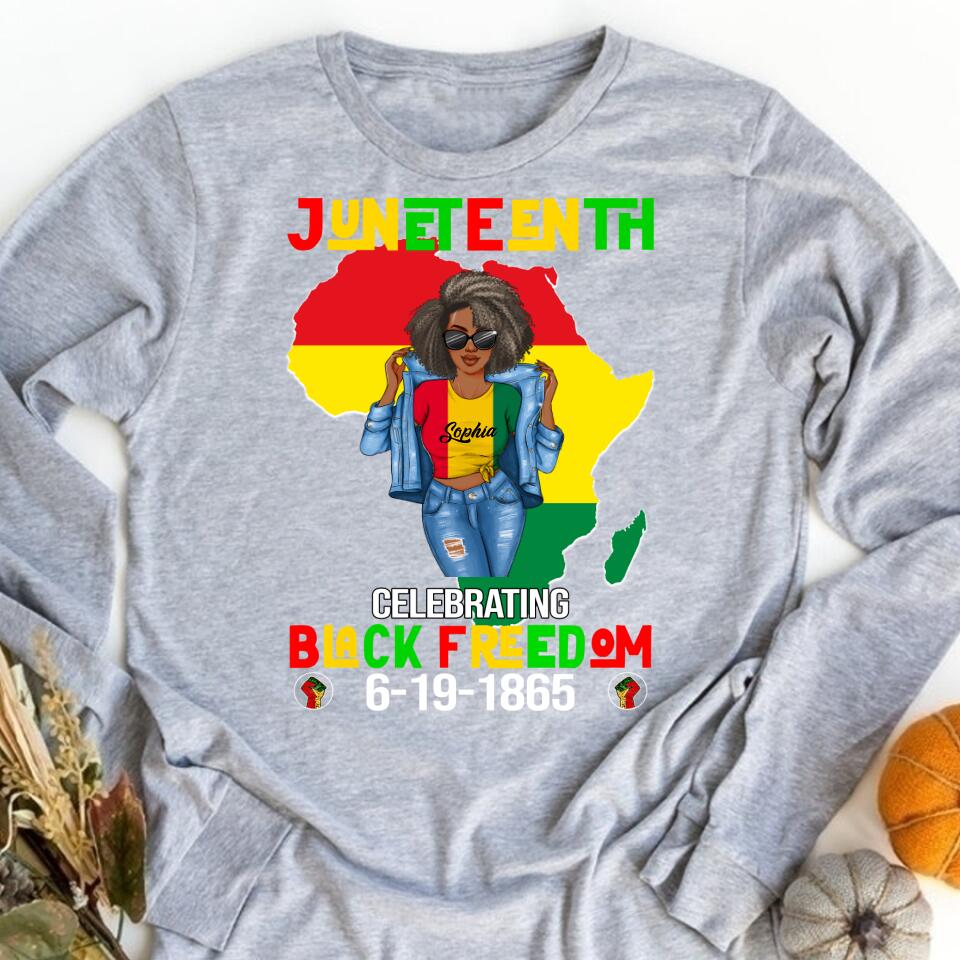 Juneteenth Shirt, Custom Juneteenth Shirt, Juneteenth Celebrate Black Freedom June 19th T-shirt