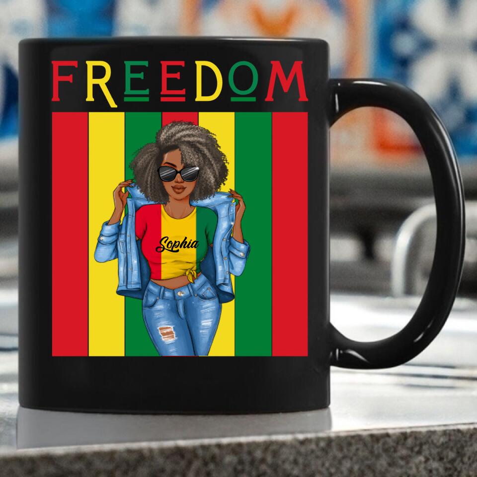 Juneteenth Shirt, Custom Juneteenth Shirt, Juneteenth Is My Independence Day Black Girl 4th Of July T-shirt