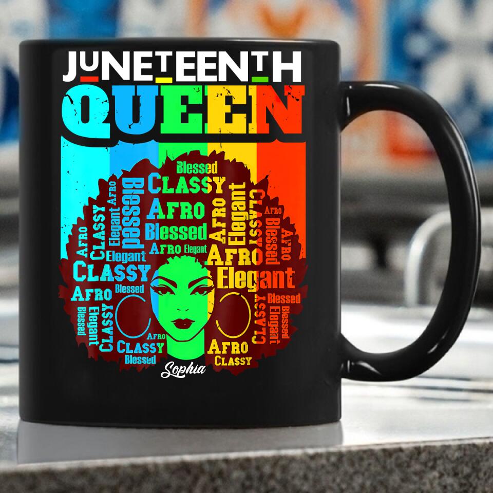 Juneteenth Shirt, Custom Juneteenth Shirt, Juneteenth Is My Independence Day - Black Girl Black Queen T-Shirt