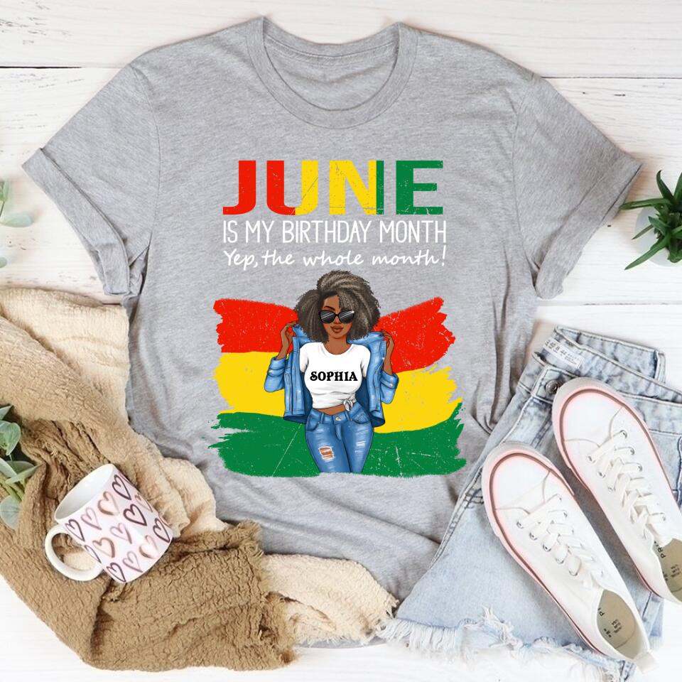 June Birthday Shirt, Custom Birthday Shirt, Queens Born In June, June Birthday Shirts For Woman, June Birthday Gifts