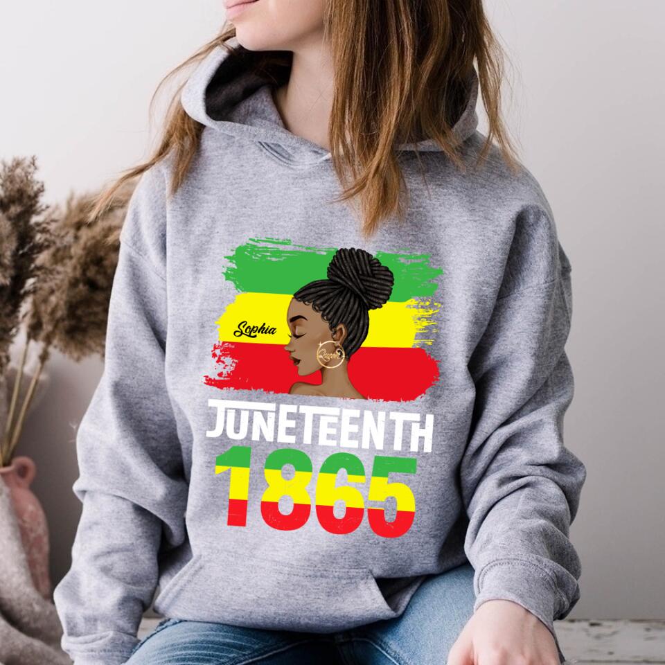 Juneteenth Shirt, Custom Juneteenth Shirt, Juneteenth Is My Independence Day Black Women 4th Of July T-Shirt