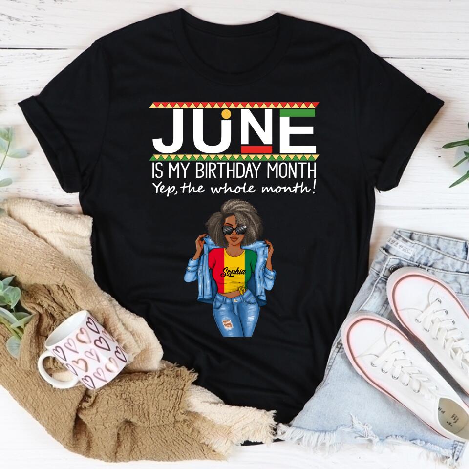 June Birthday Shirt, Custom Birthday Shirt, Queens Born In June, June Birthday Shirts For Woman, June Birthday Gifts