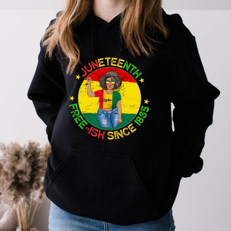 Juneteenth Shirt, Custom Juneteenth Shirt, Juneteenth Free-Ish Since 1865 Raised Fist Vintage T-Shirt