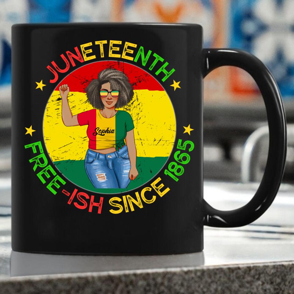 Juneteenth Shirt, Custom Juneteenth Shirt, Juneteenth Free-Ish Since 1865 Raised Fist Vintage T-Shirt