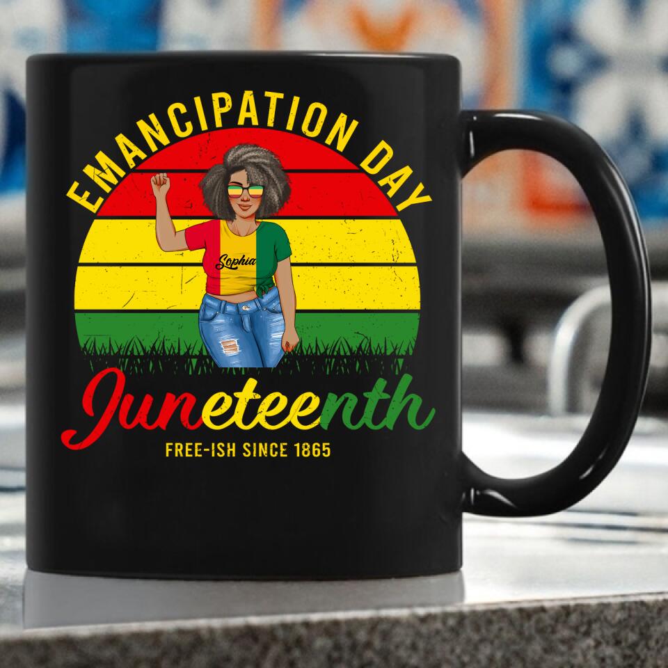 Juneteenth Shirt, Custom Juneteenth Shirt, Juneteenth Emancipation Day Vintage Cool Melanin Black Pride T-Shirt
