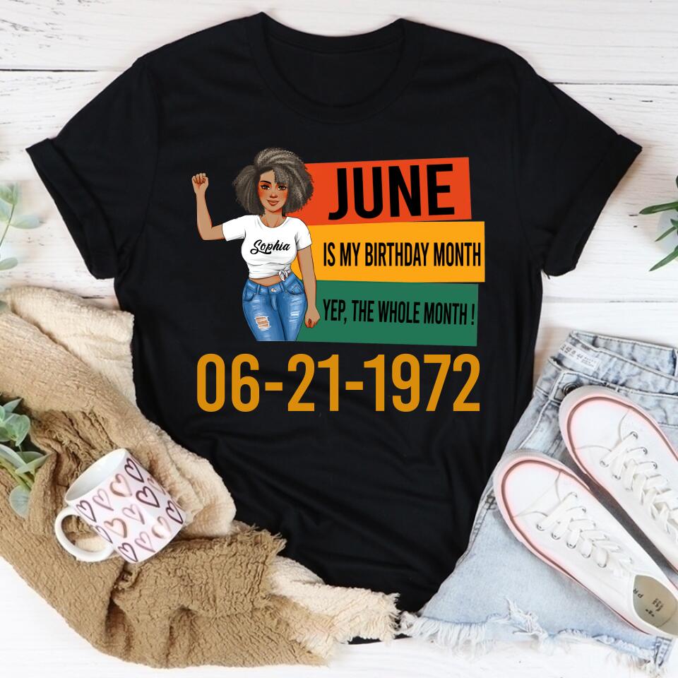 June Birthday Shirt, Custom Birthday Shirt, Queens Born In June, June Birthday Shirts For Woman, June Birthday Gifts