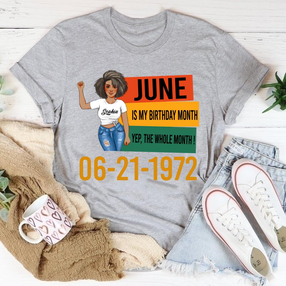 June Birthday Shirt, Custom Birthday Shirt, Queens Born In June, June Birthday Shirts For Woman, June Birthday Gifts