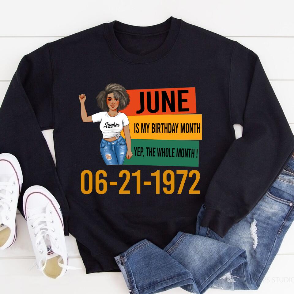June Birthday Shirt, Custom Birthday Shirt, Queens Born In June, June Birthday Shirts For Woman, June Birthday Gifts