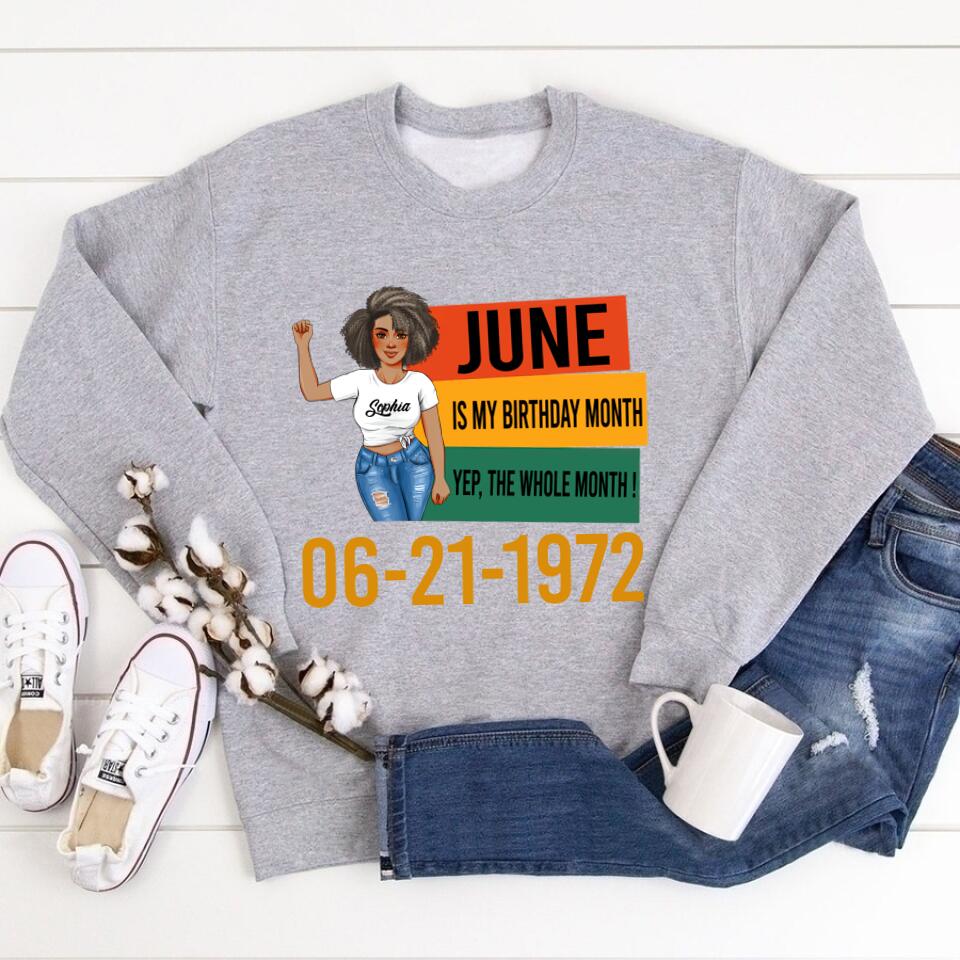 June Birthday Shirt, Custom Birthday Shirt, Queens Born In June, June Birthday Shirts For Woman, June Birthday Gifts