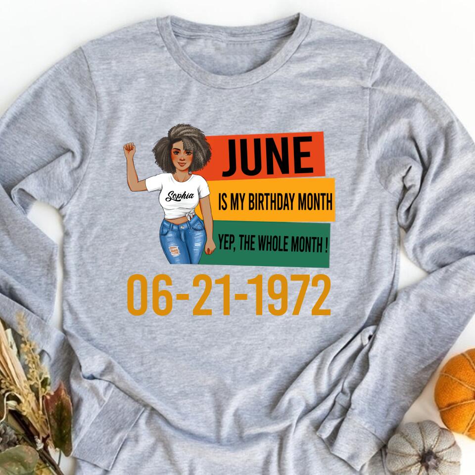 June Birthday Shirt, Custom Birthday Shirt, Queens Born In June, June Birthday Shirts For Woman, June Birthday Gifts