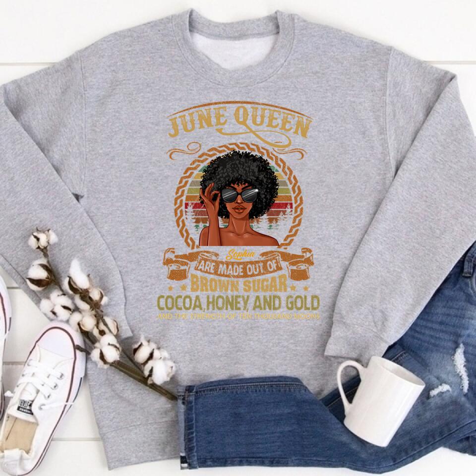 June Birthday Shirt, Custom Birthday Shirt, Queens Born In June, June Birthday Shirts For Woman, June Birthday Gifts