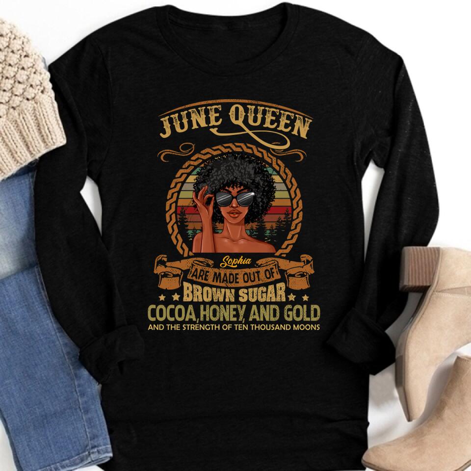 June Birthday Shirt, Custom Birthday Shirt, Queens Born In June, June Birthday Shirts For Woman, June Birthday Gifts