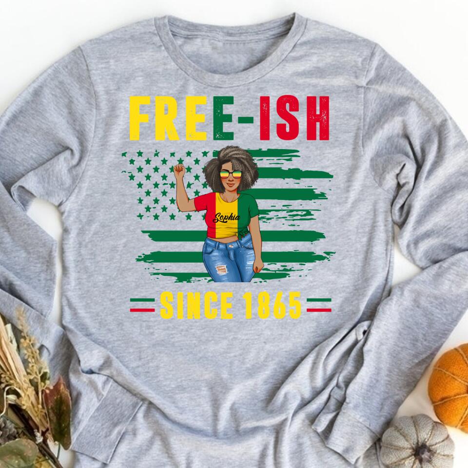 Juneteenth Shirt, Custom Juneteenth Shirt, Juneteenth Freedom Day Afro American African Flag T-Shirt