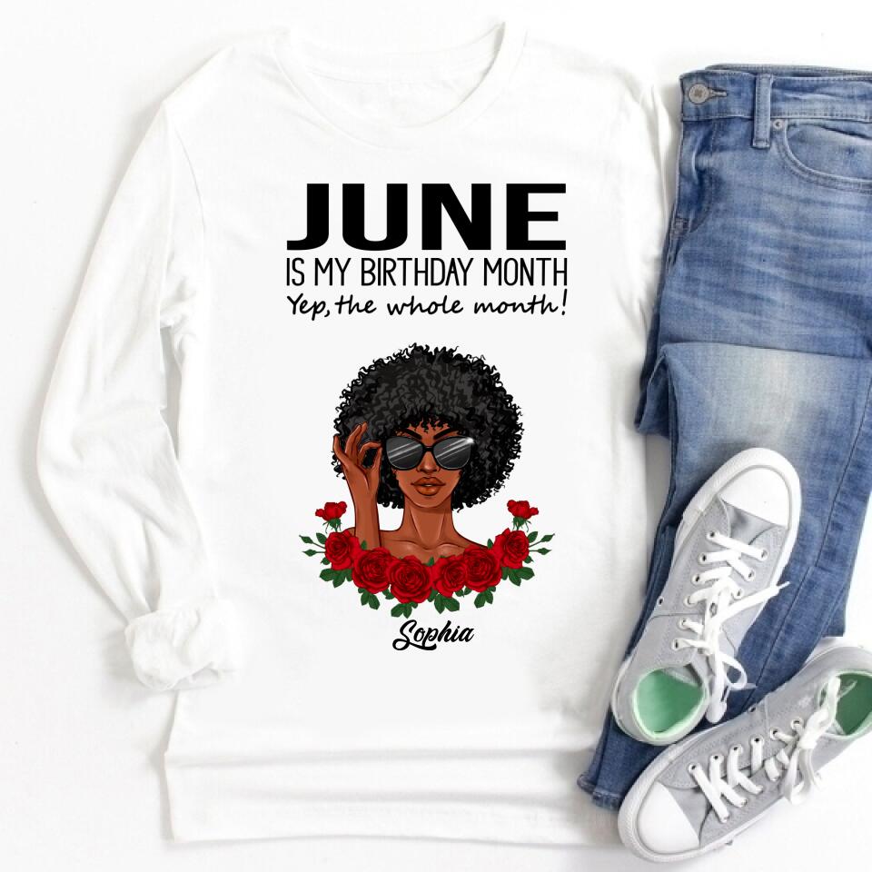 June Birthday Shirt, Custom Birthday Shirt, Queens Born In June, June Birthday Shirts For Woman, June Birthday Gifts