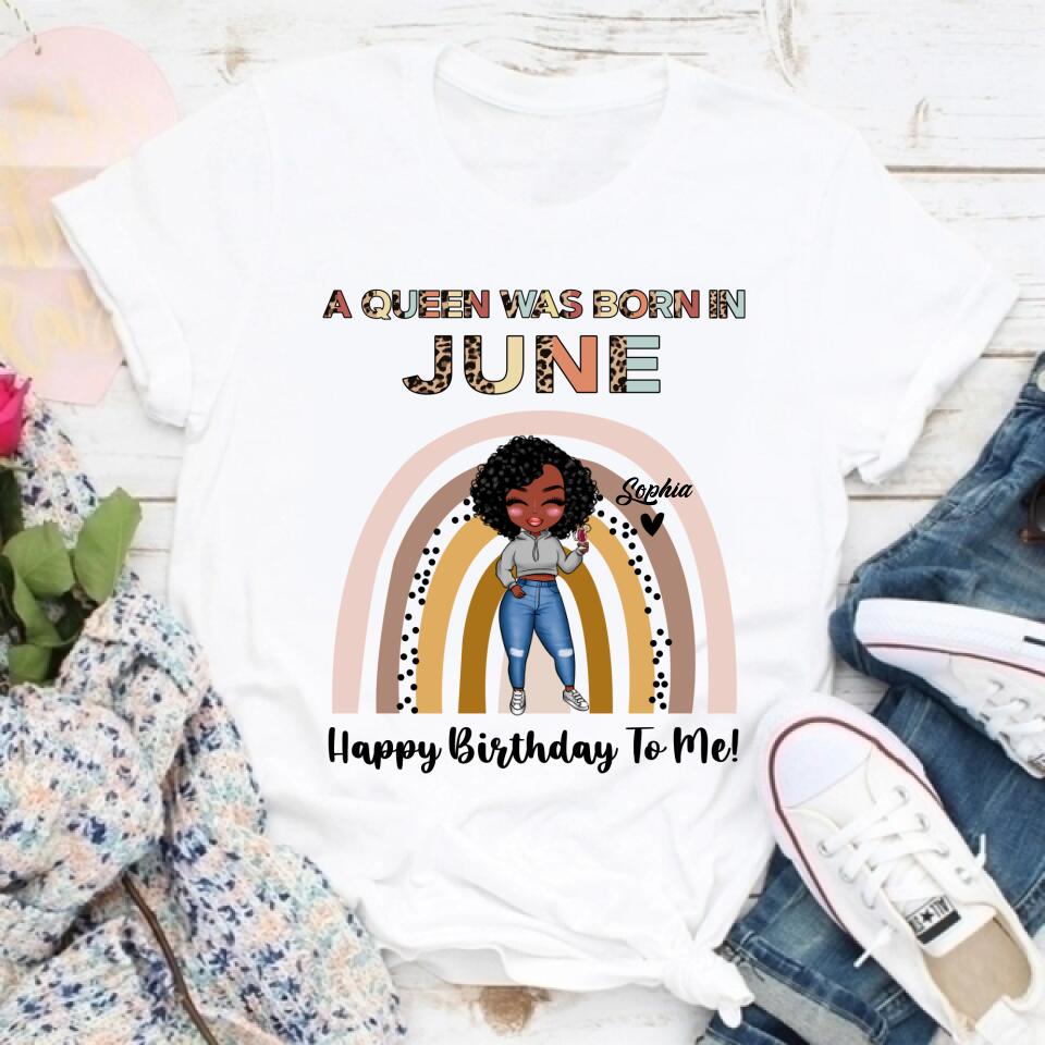 June Birthday Shirt, Custom Birthday Shirt, Queens Born In June, June Birthday Shirts For Woman, June Birthday Gifts