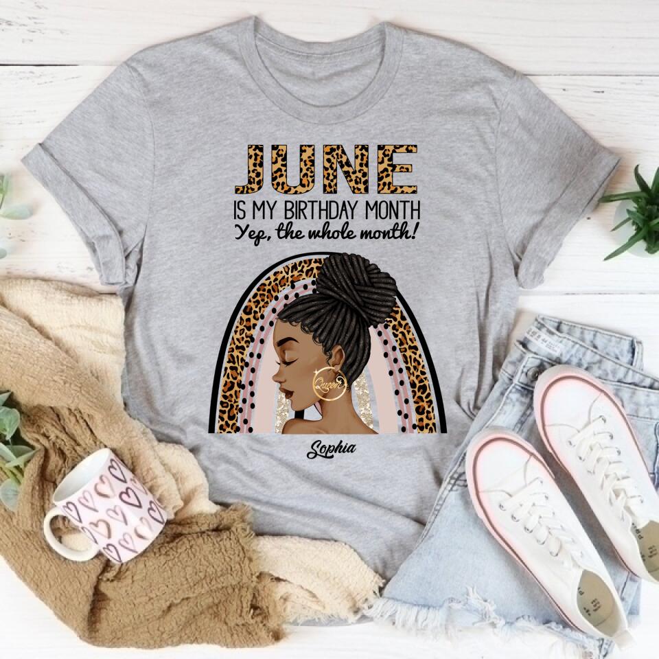 June Birthday Shirt, Custom Birthday Shirt, Queens Born In June, June Birthday Shirts For Woman, June Birthday Gifts