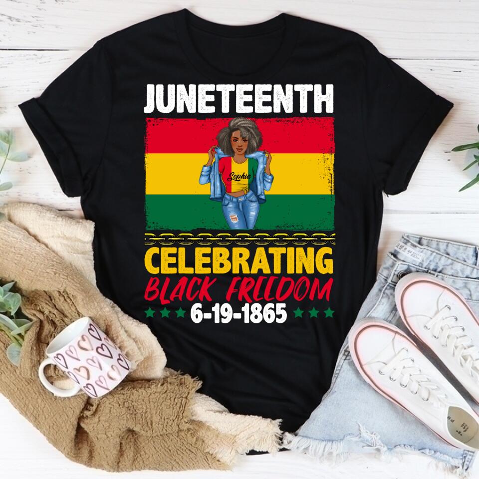 Juneteenth Shirt, Custom Juneteenth Shirt, Juneteenth Celebrate Black Freedom T-Shirt