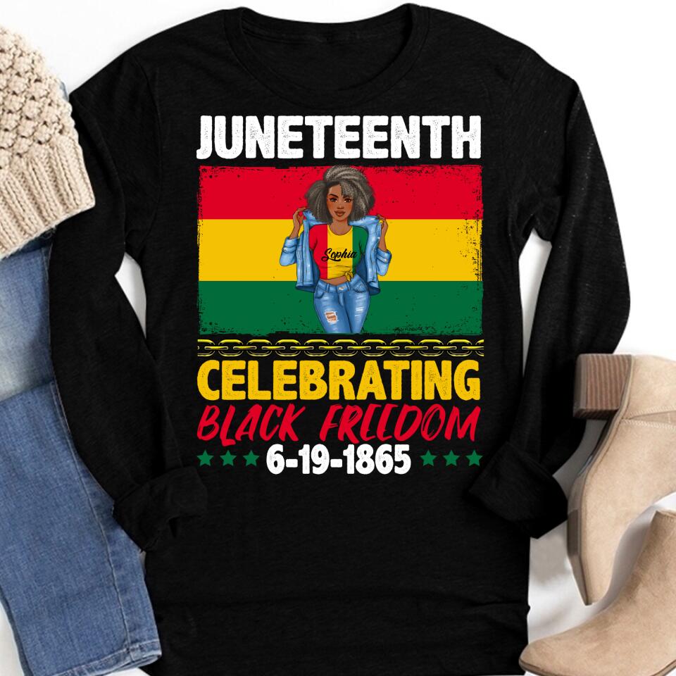 Juneteenth Shirt, Custom Juneteenth Shirt, Juneteenth Celebrate Black Freedom T-Shirt