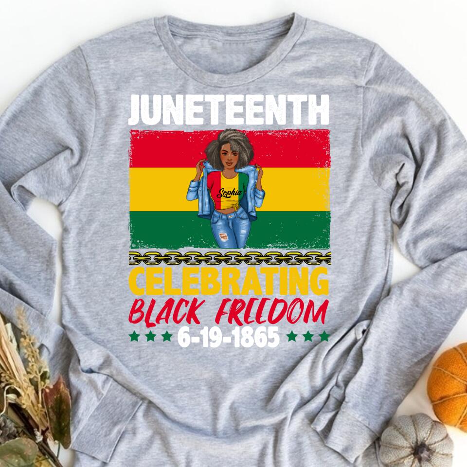 Juneteenth Shirt, Custom Juneteenth Shirt, Juneteenth Celebrate Black Freedom T-Shirt