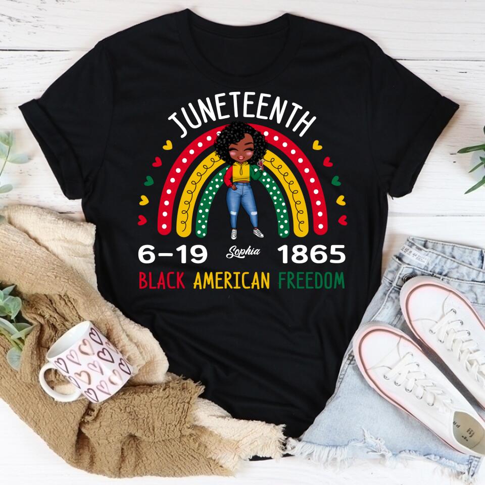 Juneteenth Shirt, Custom Juneteenth Shirt, Freedom Juneteenth June 19th 1865 Black Freedom Independence T-Shirt
