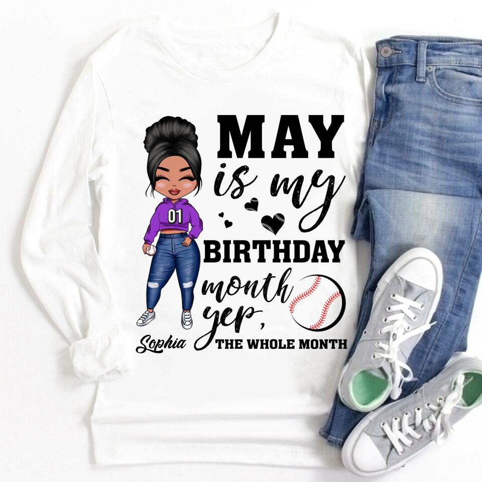 May Birthday Shirt, Custom Birthday Shirt, Queens Born In May, May Birthday Gifts, May Shirts For Woman, Birthday Gift For Baseball Lover
