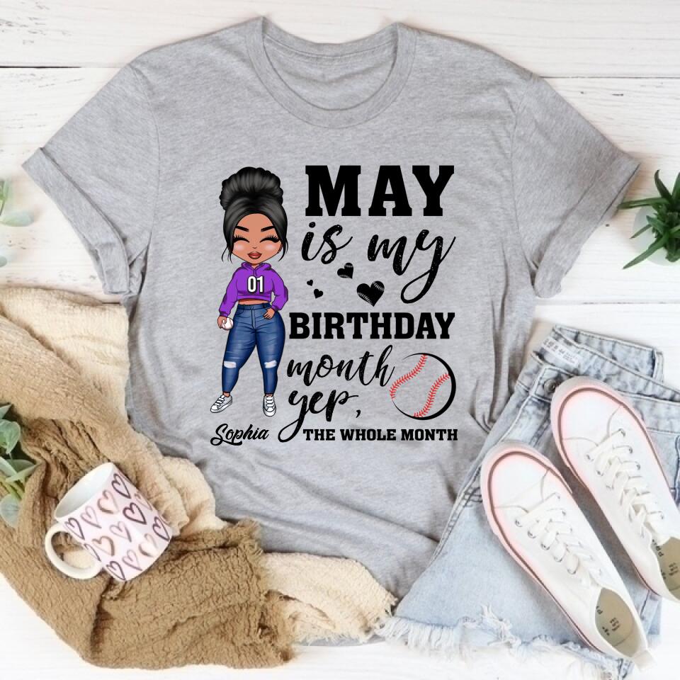 May Birthday Shirt, Custom Birthday Shirt, Queens Born In May, May Birthday Gifts, May Shirts For Woman, Birthday Gift For Baseball Lover