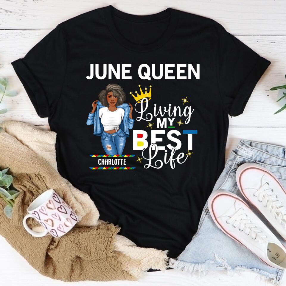 June Birthday Shirt, Custom Birthday Shirt, Queens Born In June, June Birthday Shirts For Woman, June Birthday Gifts
