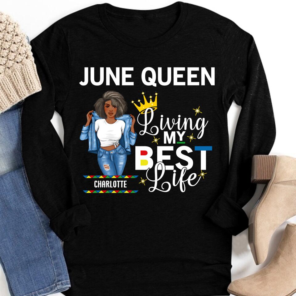 June Birthday Shirt, Custom Birthday Shirt, Queens Born In June, June Birthday Shirts For Woman, June Birthday Gifts