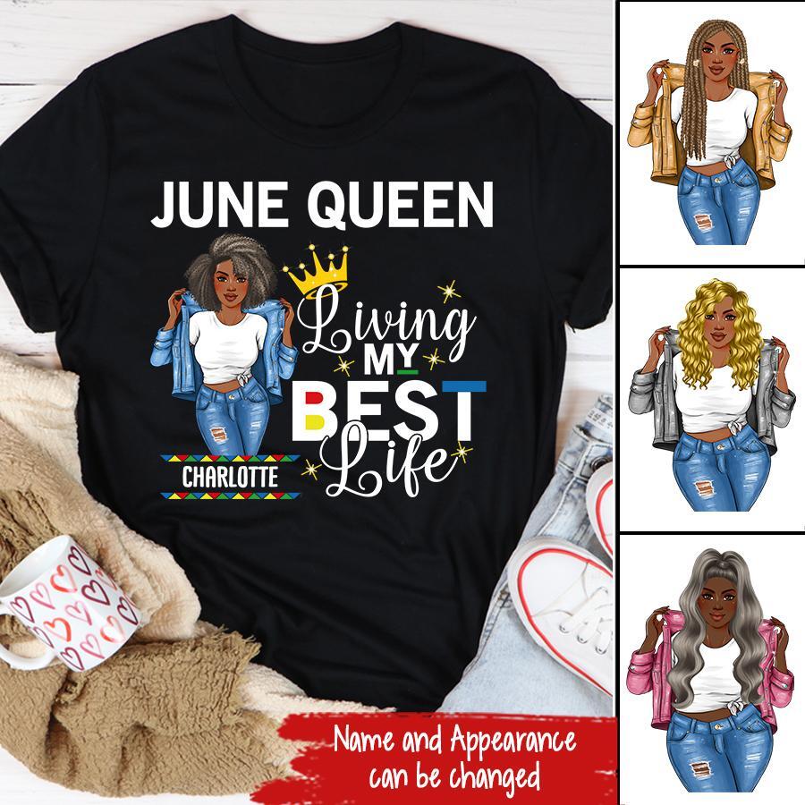 June Birthday Shirt, Custom Birthday Shirt, Queens Born In June, June Birthday Shirts For Woman, June Birthday Gifts