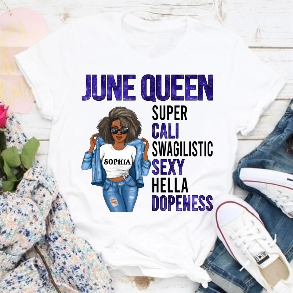 June Birthday Shirt, Custom Birthday Shirt, Queens Born In June, June Birthday Shirts For Woman, June Birthday Gifts