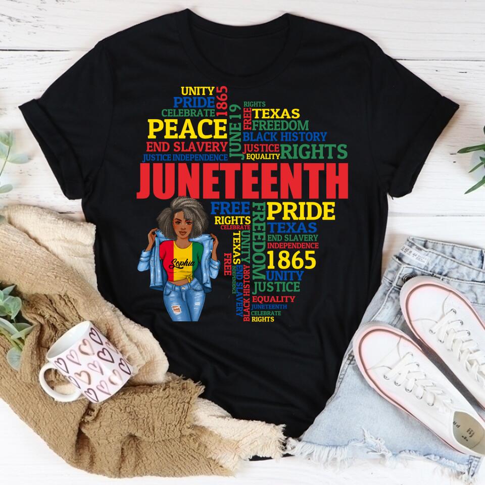 Juneteenth Shirt, Custom Juneteenth Shirt, Freedom Juneteenth June 19th 1865 Black Freedom Independence T-Shirt
