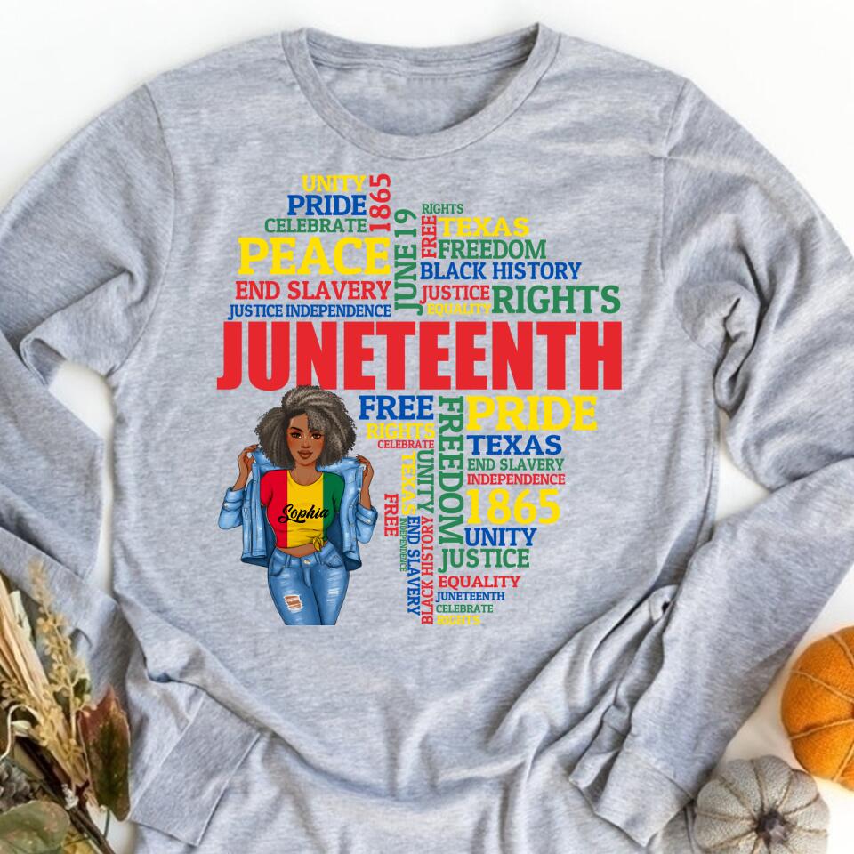 Juneteenth Shirt, Custom Juneteenth Shirt, Freedom Juneteenth June 19th 1865 Black Freedom Independence T-Shirt