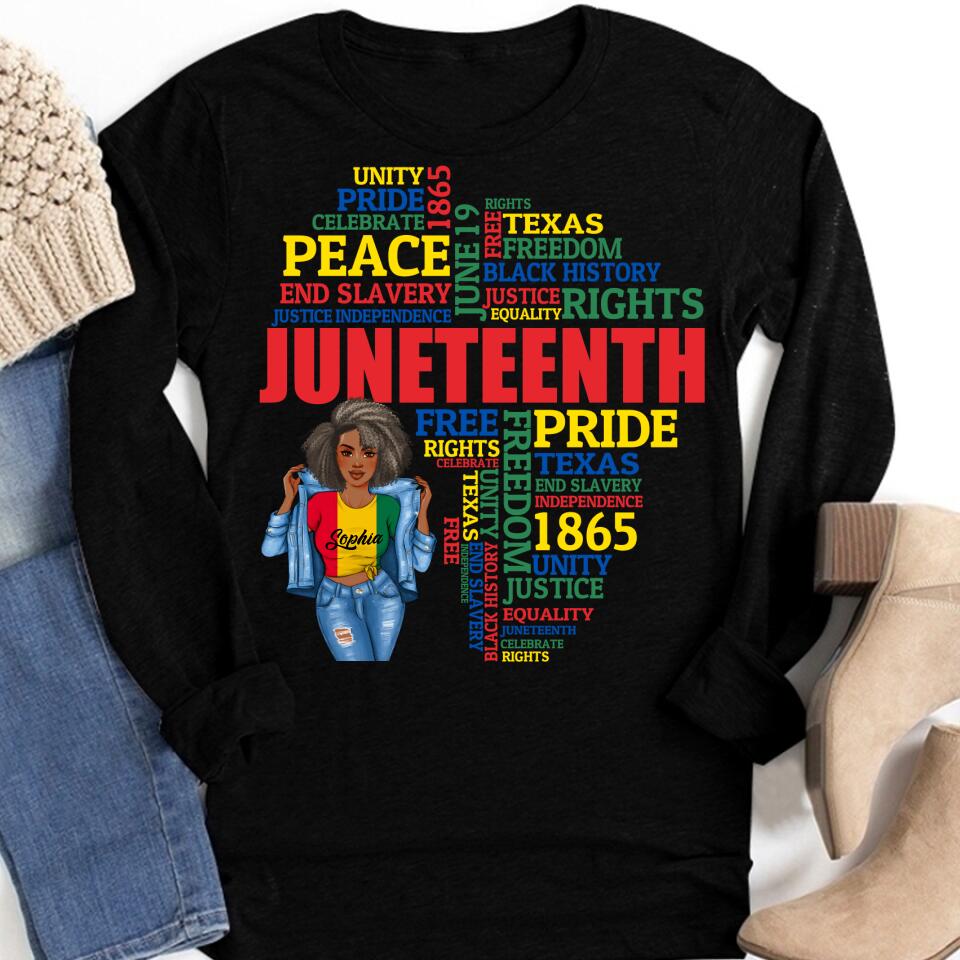 Juneteenth Shirt, Custom Juneteenth Shirt, Freedom Juneteenth June 19th 1865 Black Freedom Independence T-Shirt