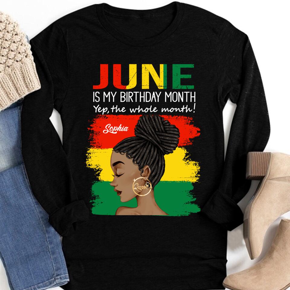 June Birthday Shirt, Custom Birthday Shirt, Queens Born In June, June Birthday Shirts For Woman, June Birthday Gifts