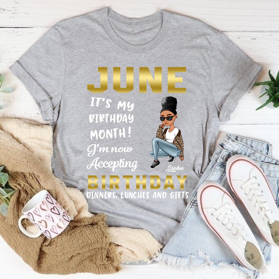 June Birthday Shirt, Custom Birthday Shirt, Queens Born In June, June Birthday Shirts For Woman, June Birthday Gifts