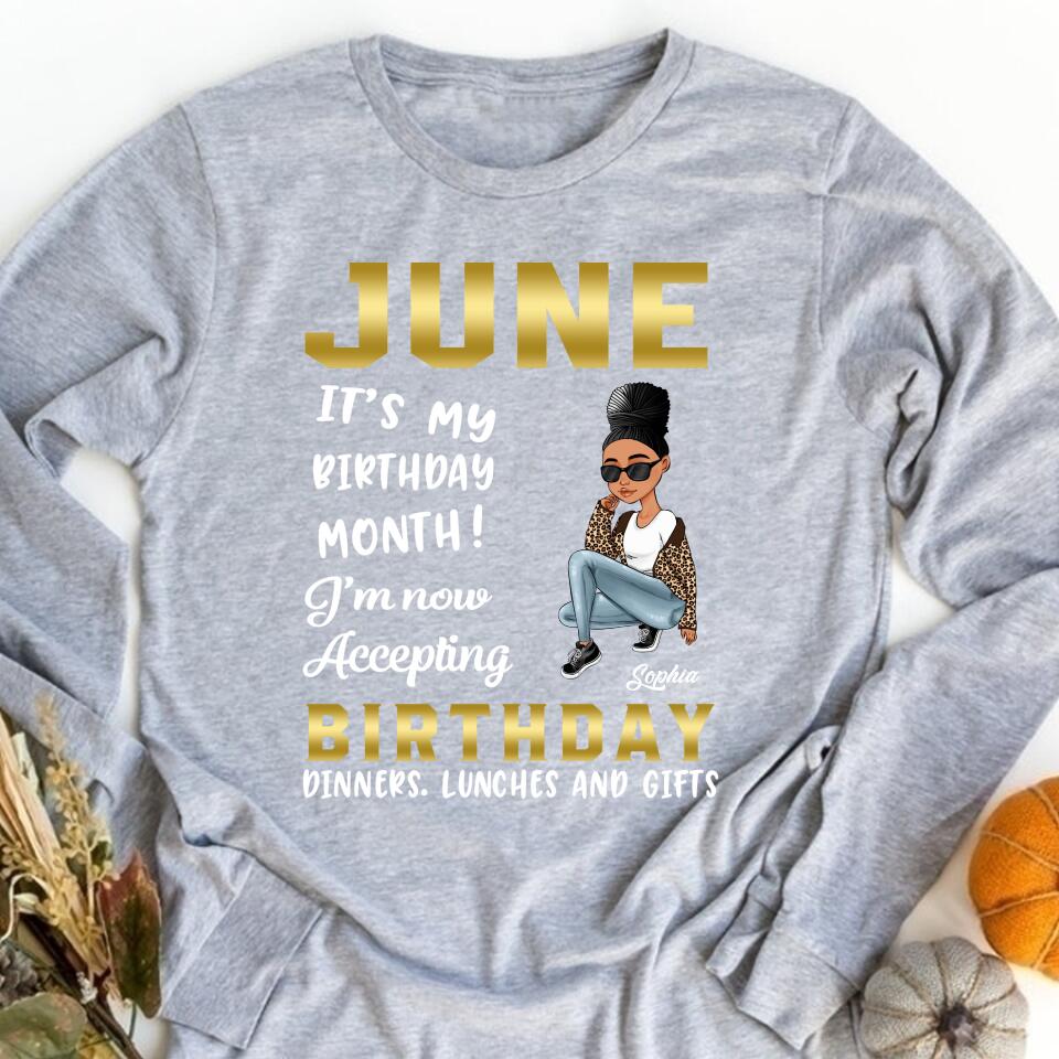June Birthday Shirt, Custom Birthday Shirt, Queens Born In June, June Birthday Shirts For Woman, June Birthday Gifts