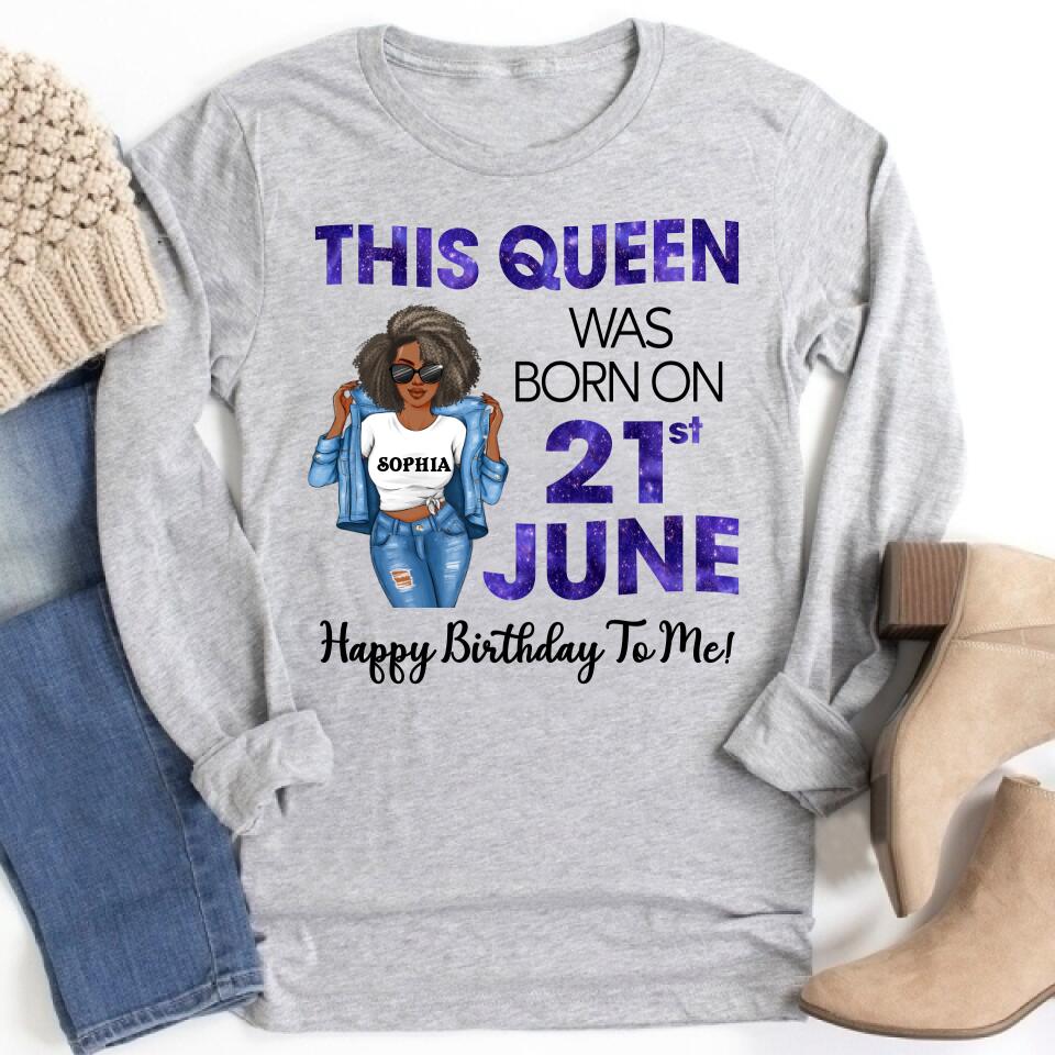 June Birthday Shirt, Custom Birthday Shirt, Queens Born In June, June Birthday Shirts For Woman, June Birthday Gifts